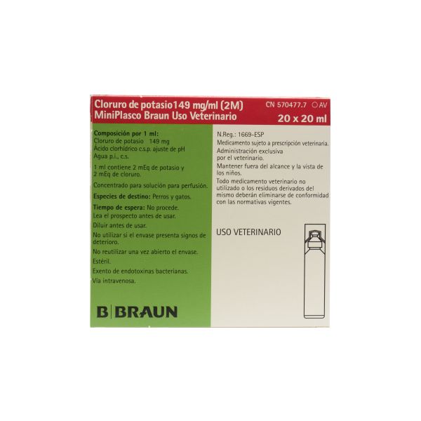 POTASSIUM CHLORIDE 20X20ML