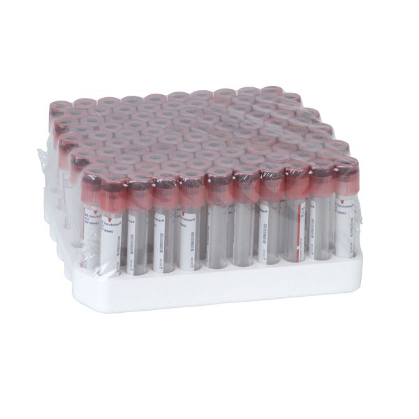 TUBE BD VACUTAINER SEC SILICONE ROUGE 5ML B/100