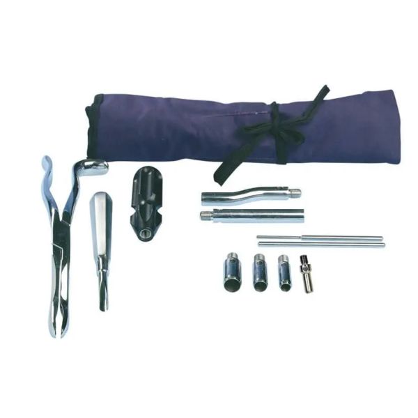 EXTRACTEUR DENTAIRE ÉQUIN SET COMPLET 9 PIÈCES, MODÈLE LUXE