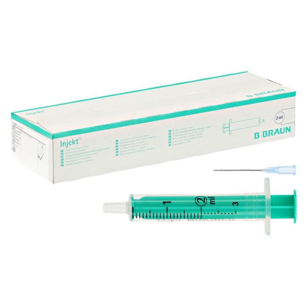 INJEKT SYRINGE 2ML + NEEDLE 23G 100U
