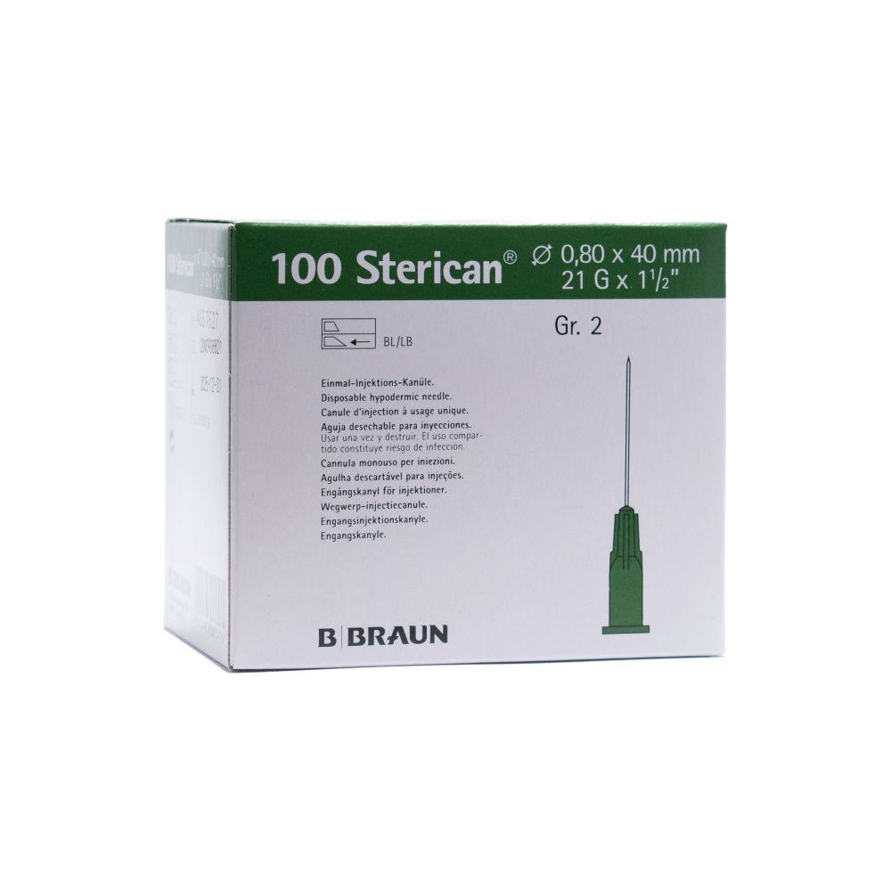 Sterican needle 21G 0,8X40mm GREEN 100U | GIROVET