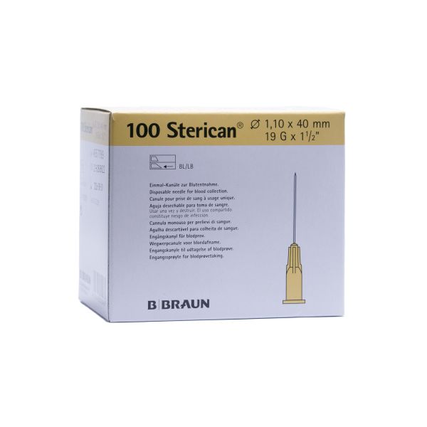 AIGUILLES STERICAN 19G 1,10X40MM IVOIRE B/100
